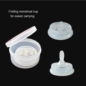Free Sample Collapsible PP  Menstrual Cup Foldable Silicone Cope Menstrual With Sterilizer FDA