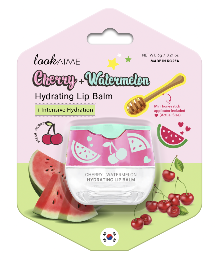 lookATME CHERRY+WATERMELON DEWY TINTED LIP BALM