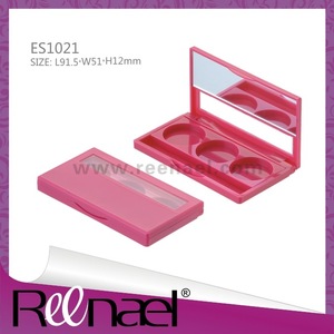 Make up magnetic opening and close eye shadow case pressed powder case packaging