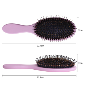 New arrival pink wooden boar bristle hair brush and pink hair extension brush wholesale