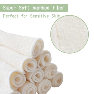 Organic Bamboo Washcloths Makeup Remove Face Towel Reusable Soft Absorbent Face Towel