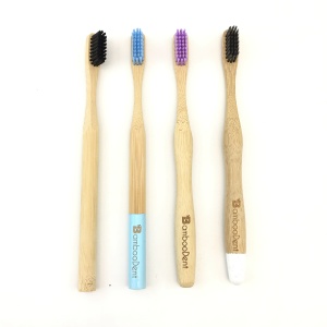 painted bamboo toothbrush 100% biodegradable  bamboo toothbrush case