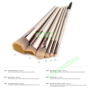 Professional Custom Logo 6pcs Super Soft Vegan Makeup Brushes