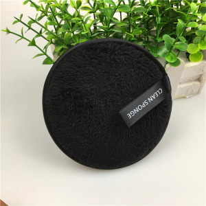 S672 Extra-softness private labelReusable Facial Cleansing Microfiber Organic Cotton sponge Cosmetic Makeup Powder Remover Puff