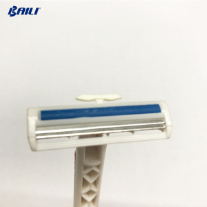 twin blade plastic disposable straight shaving razor blade shaver