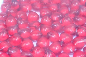 Wholesale 4.9g Flowers fragrance Transparent Red heart bath oil bath oil pearls bath oil beads 100pcs/lot