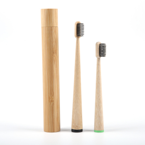 Wholesale bpa free custom eco friendly organic charcoal infused bamboo toothbrush