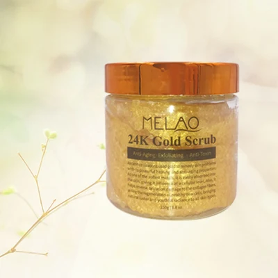 Wholesale Deep Cleansing Anti Aging Exfoliating 100% 24K Gold Facial Body Scrub