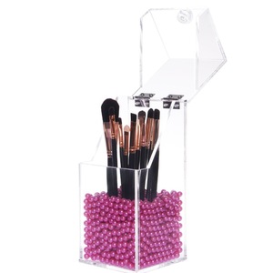 wholesale large brush holder 5 drawers clear cube cosmetic acrylic makeup organizer