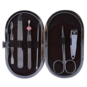 Wholesale nail care tools stainless steel nail file nail clipper manicure set