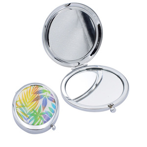 Wholesale promotional small custom handbag mirror mini compact mirror metal pocket cosmetic mirror