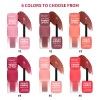 Hot Selling Moisturizing Tinted Lip 6 Colors Glaze Long-Lasting Velvet Matte Lipstick Waterproof Non-Fading Beauty and Cosmetics