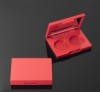 Multipurpose 2-Color Empty Eyeshadow Palette Red ABS Compact Case Makeup Mirror Packaging Box