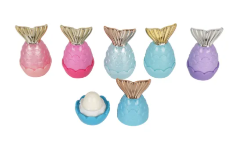 Multiple Color Customize Logo Scented Dazzling Mermaid Tail Pop Ball Lip Balm Cosmetic Lipgloss