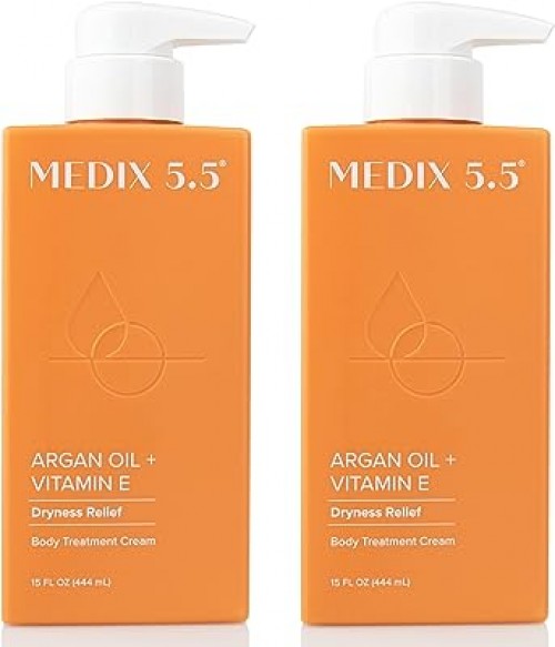 Medix 5.5 Argan Oil + Vitamin E Cream Anti Aging Skin Care Moisturizer Body Lotion