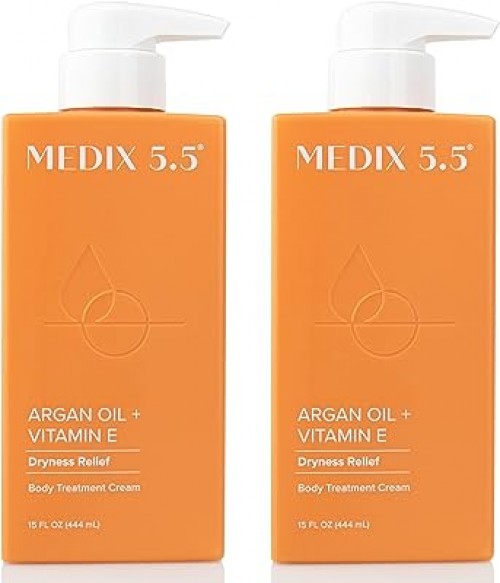 Medix 5.5 Argan Oil + Vitamin E Cream Anti Aging Skin Care Moisturizer Body Lotion
