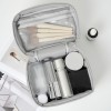 Custom Private Label Quilted Makeup Storage Bag – Multi-Functional Cosmetic Organizer with Zipper & Brush Compartment