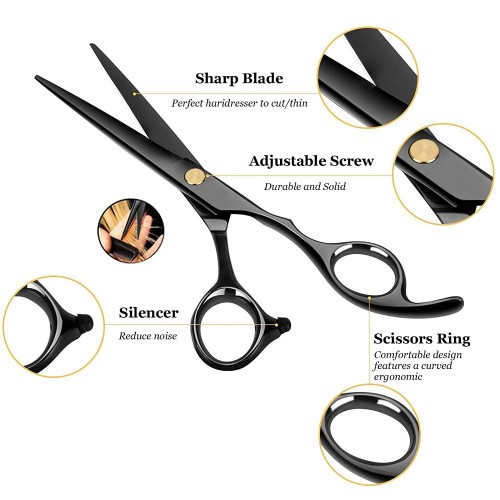 Hair Cutting Scissors Kits Stainless Steel Hair Cutting Shear Set Thinning Scissors Hair Scissor Professional Barber/Salon/Home