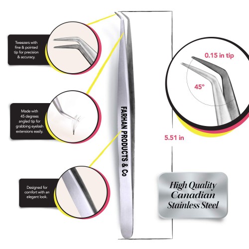 Volume Tweezers Stainless Steel Eyelash & Eyebrow Extension Tweezer Curved & Straight Individual and 3D 6D Volume Tweezers