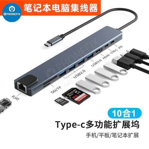 Laptop USB-C Hub 12 In 1 Type-C Docking Station