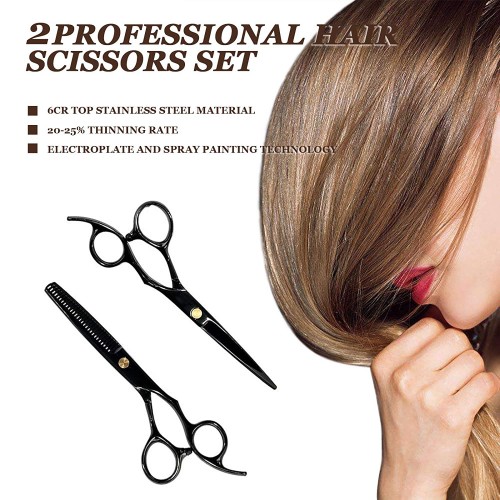 Hair Cutting Scissors Kits Stainless Steel Hair Cutting Shear Set Thinning Scissors Hair Scissor Professional Barber/Salon/Home