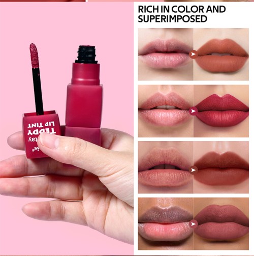 Hot Selling Moisturizing Tinted Lip 6 Colors Glaze Long-Lasting Velvet Matte Lipstick Waterproof Non-Fading Beauty and Cosmetics