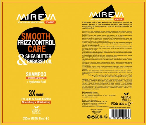 Mireva Care Smooth Frizz Control Shampoo 10.99 floz