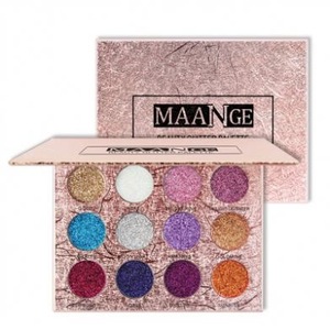 12 Colors Glitter Eyeshadow Diamond Pressed Golden Shiny Shimmer Matte Eye Shadow Beauty Cosmetic Makeup Palette