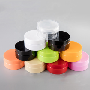 200ml 6oz Round PET Plastic Skin Care Makeup Products Container Lotion Cream Cosmetic Jar With Cap