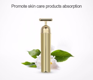 24K Golden Germanium Beauty Instrument Beauty Bar Skin Face Massage Tool Energy Facial Massager Beauty Bar