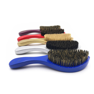 Amazon Hot Selling Factory Price100% Boar Bristle Beard Brush And Wave Brush Boar Bristle 360 Curve Wave Brush Wholesale