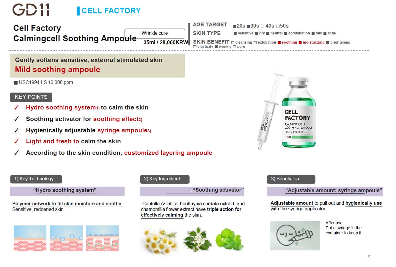 Cell Factory Calmingcell Soothing Ampoule