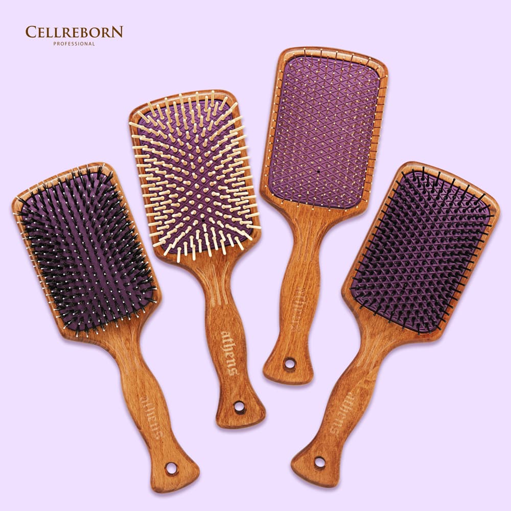 Cellreborn Athens Goddess Paddle Paddle Brush (Antibacterial Handle Hairbrush)
