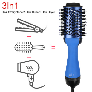 Cepillo Private Label Flat Iron 1000W Electric Comb One Step Hair Dryer Fast Hair Straightener Brush 110 220V Hot Air Brush