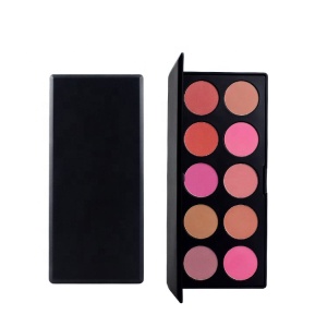 China professional manufacture pro 10 color cheek makeup blusher blush and bronzer palette