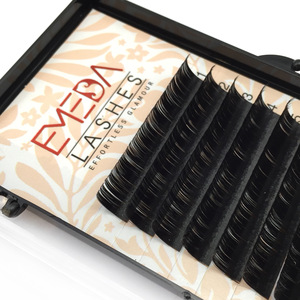 Custom private label Russian Eyelash Extension Mink Eyelash PBT With Trays