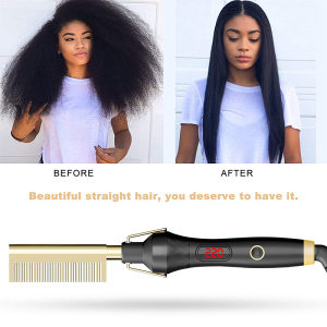 Customized Digital Hair Straightener Tools Straightening 500 Degrees Drop Shipping Hot Comb