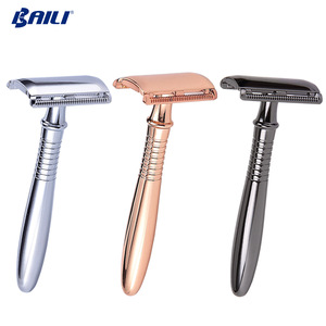 Elegant Long Handled Metal Double Edge Safety Razor