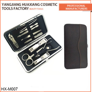 Factory promotional multifunction 12 pcs manicure set nail care tool with box