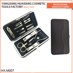 Factory promotional multifunction 12 pcs manicure set nail care tool with box