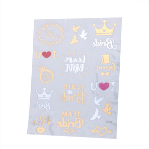Fashion Party Body Decoration Body Tattoo Sticker Golden Animal Feathers Tattoo Sticker