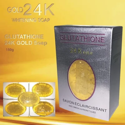 Handmade 24K Gold Soap Strong Whitening Soap Bath Hotel Toilet Glutathion Soap