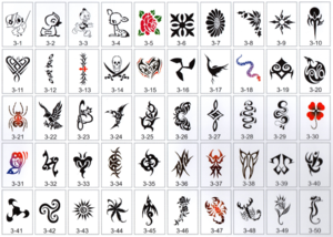 Henna Tattoo Book 3 Airbrush Tattoo Stencils 100pcs Totem Theme Picture