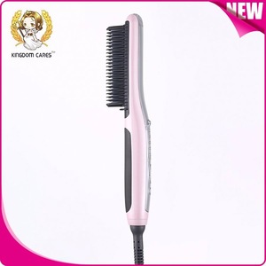 LED Temperature Straightening Hair Brush Professional Straightening Irons Electric Straight Hair Comb Straightener