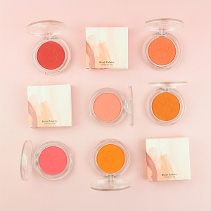 Makeup Cosmetics Single Color Blush Face Cheek Pressed Powder OEM Blusher Palette Private Label