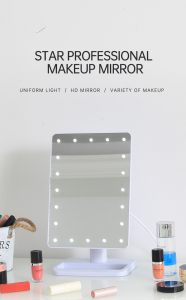 Makeup mirror with bluetooth speaker ABS cosmetic led mirror personalized smart touch screen amazon prime led makeup mirror w