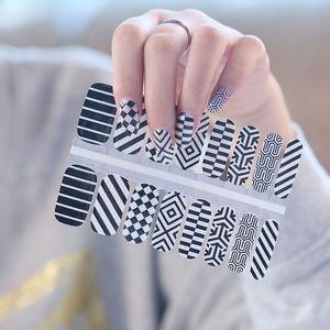 Newest designs nail art supplies beautiful nail wraps nail strips
