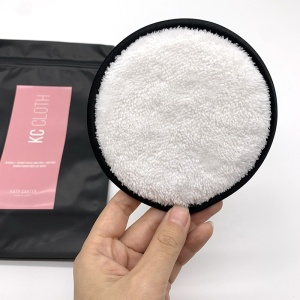 OEM Round Makeup Remover Cleaning sponge Microfiber Washable Facial  Makeup Remover Pad
