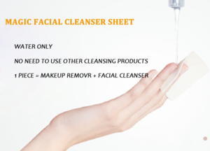 Private Label Natural Aloe vera Face Pore cleansing Oil Control Face Wash, A innovative Facial Cleanser in SHEET FORM