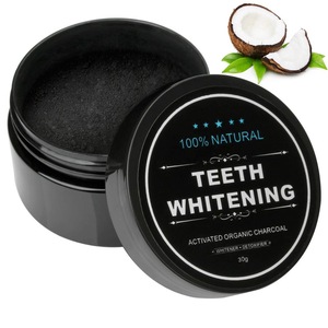 Private label natural coconut activated charcoal teeth whitening powder 30g